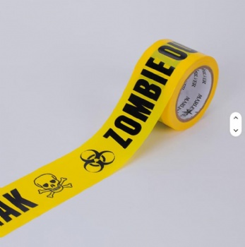 Custom Factory Wholesale Pe Warning Danger Tape Yellow Non Adhesive Barricade Caution Tape