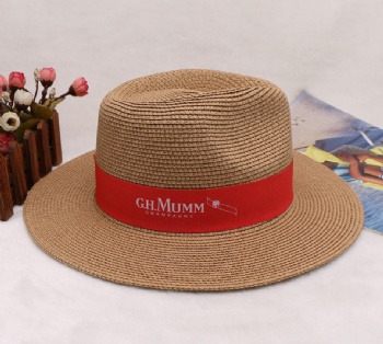 Elegant White OEM Design Custom logo Straw hat for women/lady or Man Fashion Wide Brim Hats Customized logo Panama with Rope