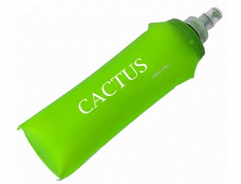 Custom Logo 250ML 300ml Sport Water Bottle White TPU Collapsible Foldable Handheld Soft Flask for Camping Trail Running Camping
