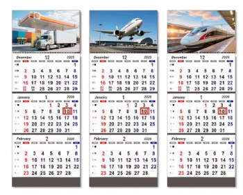 Wholesale 2026 Personal Design Flip Coloful Printing 3 Folds Tier Wall Spiral Calendars 3 Month View Vertical Planning Calendar