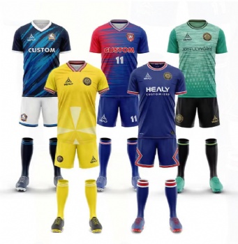 Healy Sportswear Men Soccer Wear Customized Youth Soccer Jersey With Logo and Numbers Sublimated Soccer Uniforms