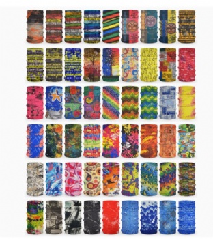 3D Printed Outdoor Sun Protection Neck Gaiter Funny Seamless Bandana Scarf in Polyester for Parties