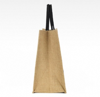 Wholesale Plain Hessian Shopper Bag Custom Printed Large Natural Eco Friendly Burlap Tote Shopping Jute Bag With Logo