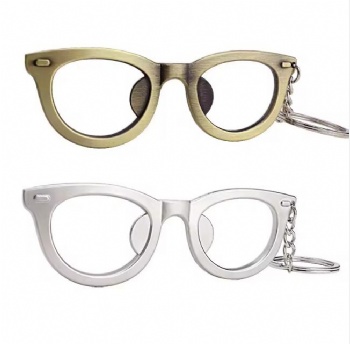 Creative New Glasses Keychain Opening Gift Small Gift Bottle Opener Keychain Custom Logo