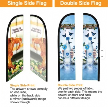 Custom Feather Flagpole Kit and Double Sided Beach Flags Banner Outdoor Custom Printed Feather Flag