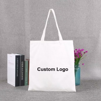 Custom Recycle Plain Organic Cotton Canvas Totebag Tote Bag Reusable Shopping Tote Bag with logo