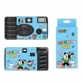 Custom Disposable Camera Single-Use Professional 35mm Film Full Frame Camera with Flash Fixed Focus ABS for Party Wedding