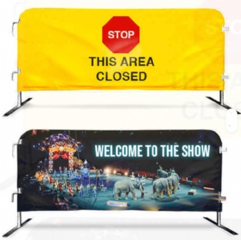 Hot selling Outdoor Custom Barrier Barricade Banners Covers