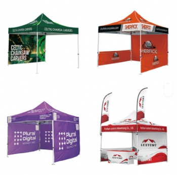 Custom Printed Pop up Aluminum Exhibition Tent OEM Wholesale Easy Fold Trade Show Canopy for Marketing and Promotion