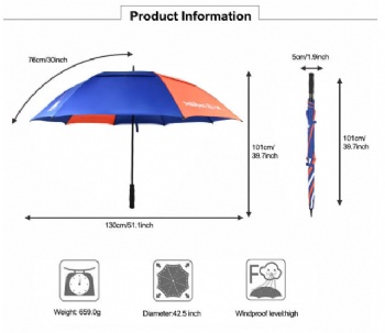 Wholesale 30 Inch Large Windproof logo Prints Big Luxury Promotional Branded Custom Golf Umbrella