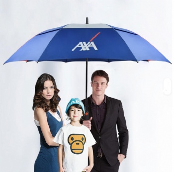 Wholesale 30 Inch Large Windproof logo Prints Big Luxury Promotional Branded Custom Golf Umbrella