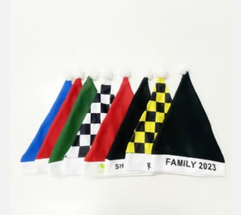 Christmas Hats Gifts Custom logo Sublimation Blanks Christmas Santa Hat