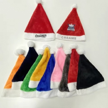 Christmas Hats Gifts Custom logo Sublimation Blanks Christmas Santa Hat