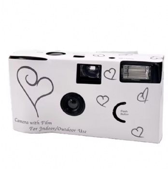 Love White Wedding Disposable Camera 35MM Pack Boda 18-Exposure Film Camera with Color Films Single Use Camera