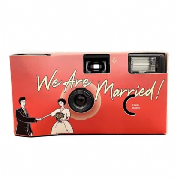 Hot Sale Custom Romantic Gift 35mm Film Disposable Wedding Camera With Flash