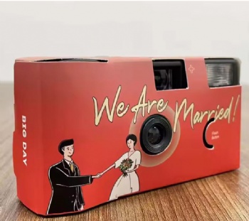 Hot Sale Custom Romantic Gift 35mm Film Disposable Wedding Camera With Flash