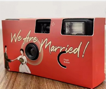 Hot Sale Custom Romantic Gift 35mm Film Disposable Wedding Camera With Flash