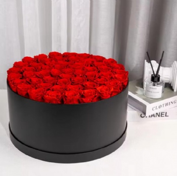 Custom Valentine Day Gift Bucket Eternal Roses Mid-Autumn Festival Gift Eternal Preserved Roses Flowers Box Wholesale