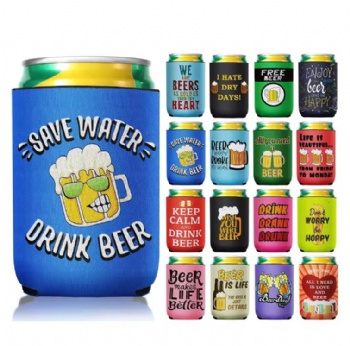Factory Premium Collapsible Can Cooler Beer Bottle Sleeve High Quality OEM Neoprene Stubby Holder
