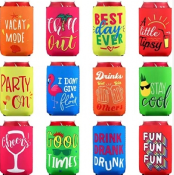 Factory Premium Collapsible Can Cooler Beer Bottle Sleeve High Quality OEM Neoprene Stubby Holder
