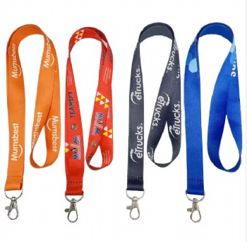 Factory Wholesale Blank Sublimation Promotional Custom Printed Neck Polyester Lanyard with logo Free Sample