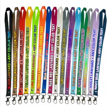 Factory Wholesale Blank Sublimation Promotional Custom Printed Neck Polyester Lanyard with logo Free Sample