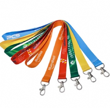 Factory Wholesale Blank Sublimation Promotional Custom Printed Neck Polyester Lanyard with logo Free Sample