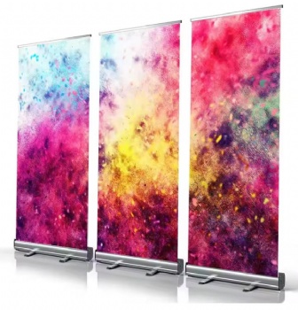HD Digital Printing Waterproof Standing Polyester Screen Roll up Banner,roll up Flex Banner Stand,banner Roll Ups