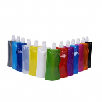 Portable Silicone Water Bottle Bag Sport Storage Water Bag Foldable Water Bottle Plastic Bottle