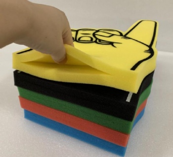Custom Design Cheerleading Foam Hand Printing Finger Gloves for Sports