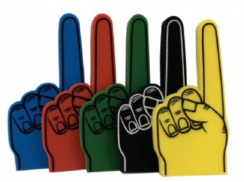 Customized Sport Cheering Finger Sponge Foam Hands Shape Sponge Custom Foam Finger for Match Game
