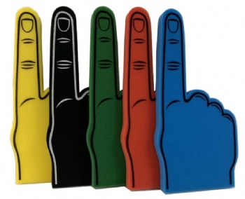 Customized Sport Cheering Finger Sponge Foam Hands Shape Sponge Custom Foam Finger for Match Game