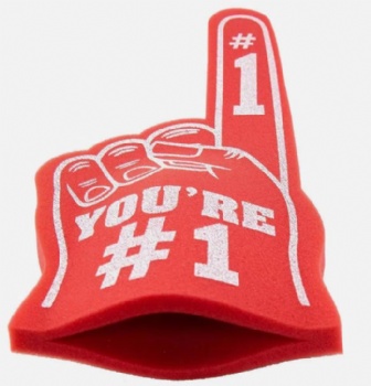 Customized Sport Cheering Finger Sponge Foam Hands Shape Sponge Custom Foam Finger for Match Game