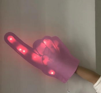 Wholesale Promotional EVA Cheering Foam Sponge Hands With Led Light Custom Promotional Gifts EVA Foam Cheering Hand Fingers