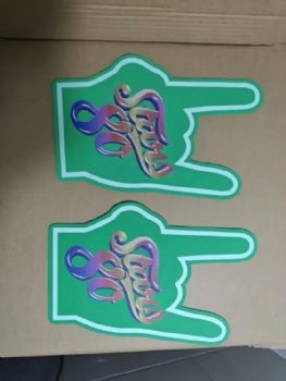 High Quality LED EVA Foam Hand Logo Glowing in Dark Foam Fingers Glove Hand for Sports and Concert Cheering