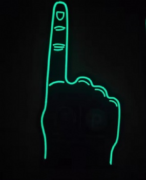 High Quality LED EVA Foam Hand Logo Glowing in Dark Foam Fingers Glove Hand for Sports and Concert Cheering